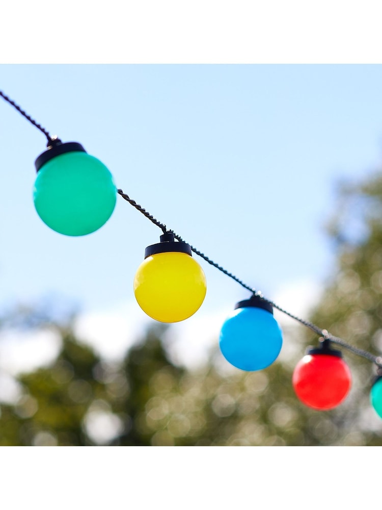 Lights4fun 30 Multi-coloured Plug In Festival Festoon Lights - Image 2 of 3