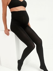 Black 3D 100 Denier Maternity Tights - Image 1 of 3