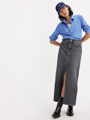 Levi's® Black 100% Cotton Ankle Column Skirt - Image 1 of 8
