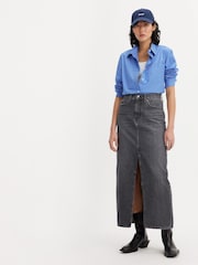 Levi's® Black 100% Cotton Ankle Column Skirt - Image 5 of 8