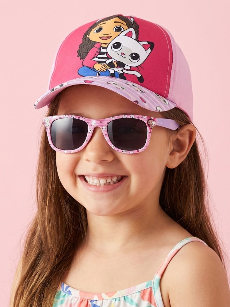 Peers Hardy Pink Gabbys Dollhouse Baseball Cap And Sunglasses Set - Image 1 of 5 Peers Hardy Pink Gabbys Dollhouse Baseball Cap And Sunglasses Set - Image 1 of 5