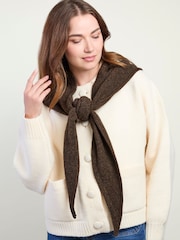 Totes Brown Wool Blend Triangle Scarf - Image 1 of 5