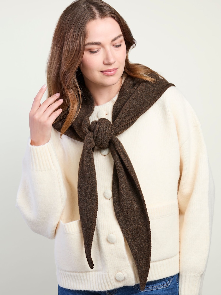 Totes Brown Wool Blend Triangle Scarf - Image 1 of 5