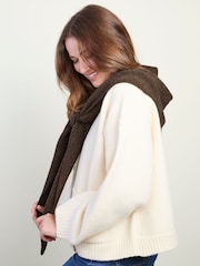 Totes Brown Wool Blend Triangle Scarf - Image 2 of 5