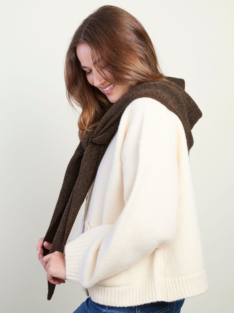 Totes Brown Wool Blend Triangle Scarf - Image 2 of 5