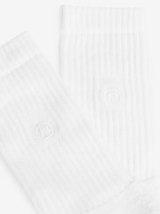 White Cushioned Sports Socks 4 Pack - Image 3 of 3