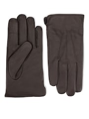 Totes Brown 3 Point Leather Water Repellent Smartouch Gloves - Image 3 of 5
