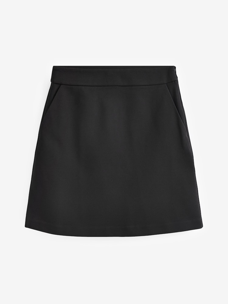 Boden Black Jersey A-line Mini Skirt - Image 1 of 5