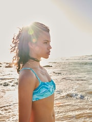 Superdry Green Tie Dye Bikini Top - Image 1 of 7