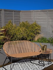 Charles Bentley Natural Zanzibar Garden 2 Seater Bench - Image 1 of 6
