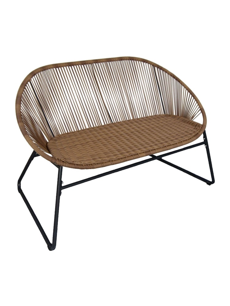 Charles Bentley Natural Zanzibar Garden 2 Seater Bench - Image 2 of 6