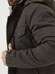 FatFace Brown Hooded Jacket - Image 4 of 6
