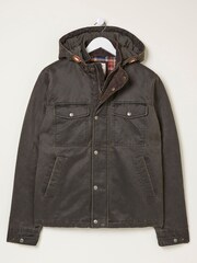 FatFace Brown Hooded Jacket - Image 6 of 6