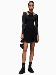 AllSaints Black Azura Skirt - Image 1 of 6