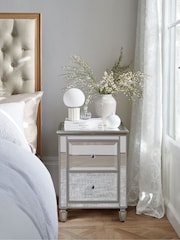Mirror Fleur 2 Drawer Bedside Table - Image 2 of 5
