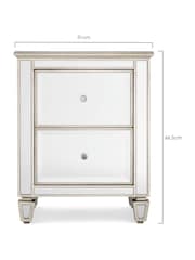 Mirror Fleur 2 Drawer Bedside Table - Image 5 of 5