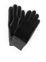 Totes Suede & Knitted Trim Gloves with Smartouch - صورة 2 من 5