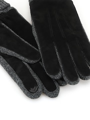 Totes Suede & Knitted Trim Gloves with Smartouch - صورة 4 من 5