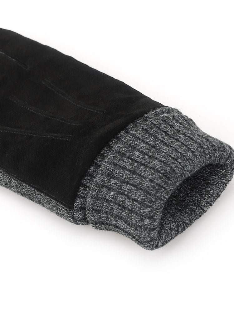Totes Suede & Knitted Trim Gloves with Smartouch - صورة 5 من 5 Totes Suede & Knitted Trim Gloves with Smartouch - صورة 5 من 5