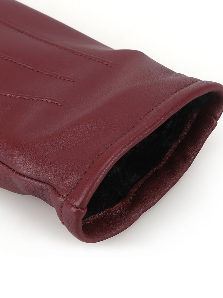 Crveno - Totes 3 Point Leather Gloves with Smartouch and Water Repellent Finish - Slika 5 od 5 Crveno - Totes 3 Point Leather Gloves with Smartouch and Water Repellent Finish - Slika 5 od 5