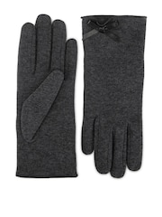 Totes Grey Thermal Gloves with Bow Detail and Smartouch - Image 3 of 5