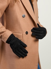 Noir - Totes Suede Gloves With Faux Fur Lining And Smartouch - Image 1 de 5