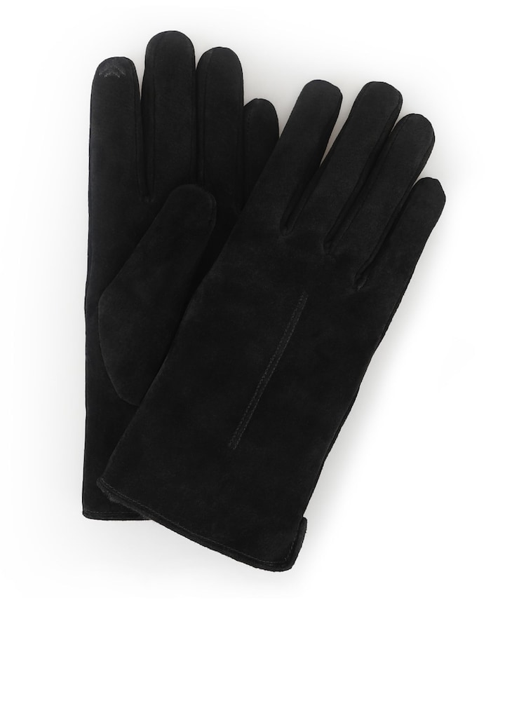 Noir - Totes Suede Gloves With Faux Fur Lining And Smartouch - Image 2 de 5 Noir - Totes Suede Gloves With Faux Fur Lining And Smartouch - Image 2 de 5