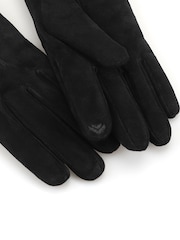 Noir - Totes Suede Gloves With Faux Fur Lining And Smartouch - Image 4 de 5