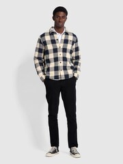 Farah Grey Veneto Relaxed Fit Long Sleeve Wadded Overshirt - Image 3 of 5