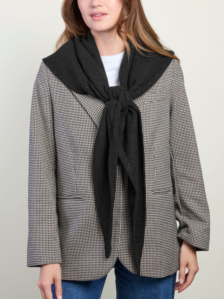 Totes Black Wool Blend Triangle Scarf - Image 1 of 5