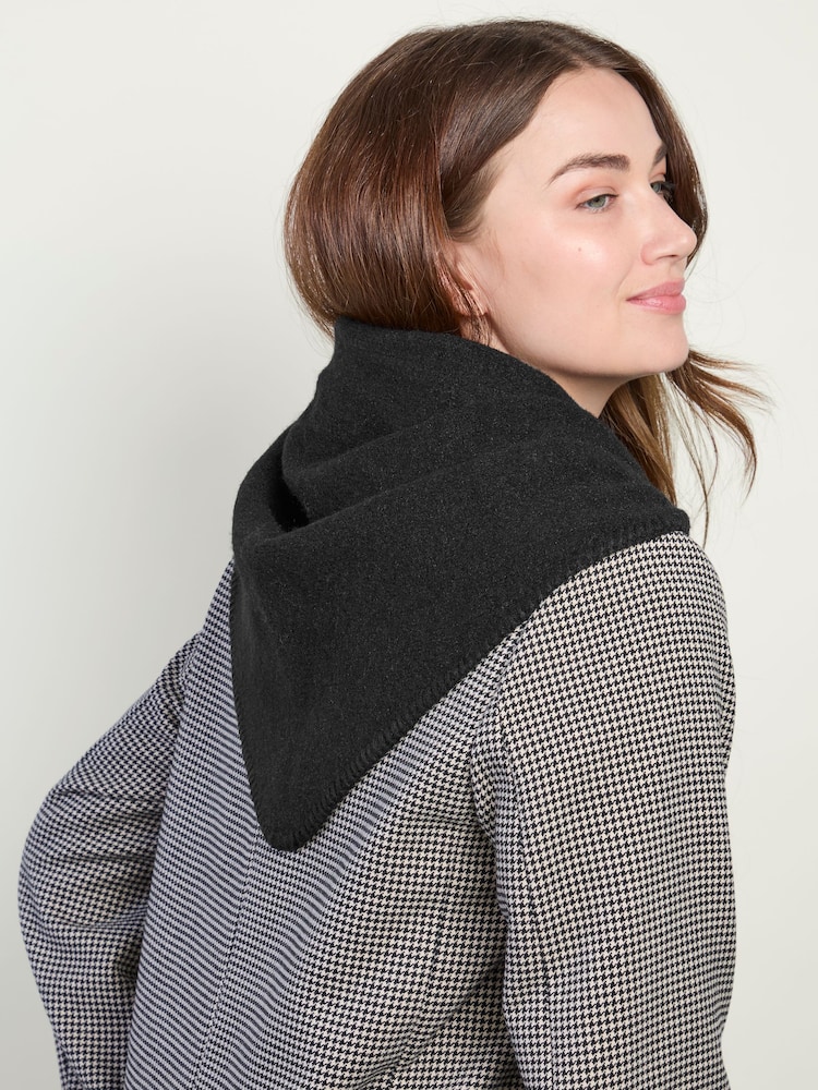 Totes Black Wool Blend Triangle Scarf - Image 2 of 5