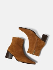 Mint Velvet Brown Tilda Suede Block Heel Boots - Image 3 of 5