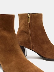Mint Velvet Brown Tilda Suede Block Heel Boots - Image 4 of 5