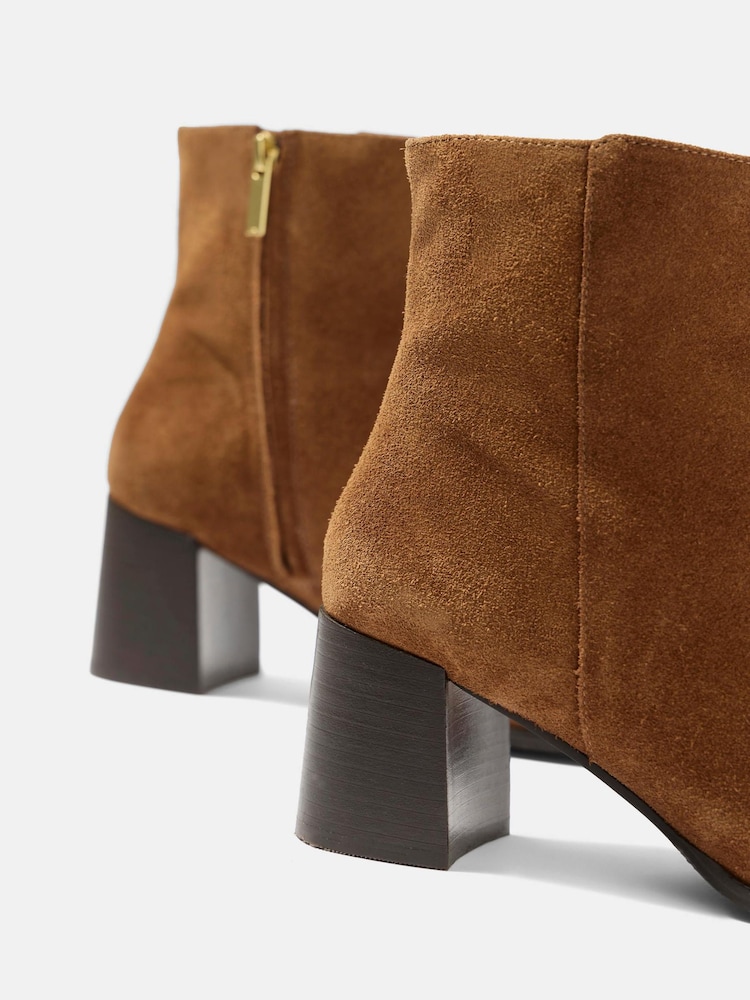 Mint Velvet Brown Tilda Suede Block Heel Boots - Image 5 of 5