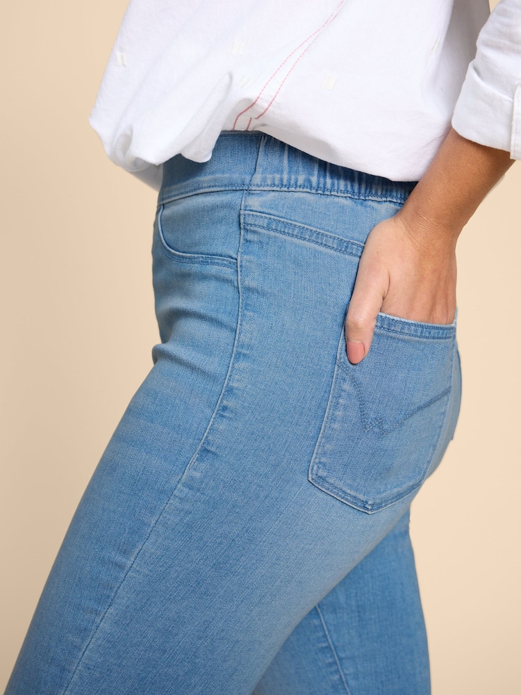 White Stuff Dark Blue Janey Jeggings - Image 4 of 7