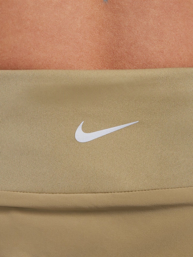 Nike Beige Dri-FIT Bliss High-Waisted 3" Brief-Lined Shorts - Image 3 of 3 Nike Beige Dri-FIT Bliss High-Waisted 3" Brief-Lined Shorts - Image 3 of 3