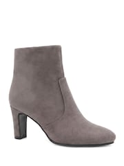 Pavers Grey Block Heeled Ankle Boots - Image 3 of 6