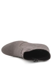 Pavers Grey Block Heeled Ankle Boots - Image 5 of 6