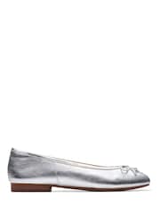Clarks Silver Standard Fit (D) Leather Fawna Lily Shoes - Image 1 of 8