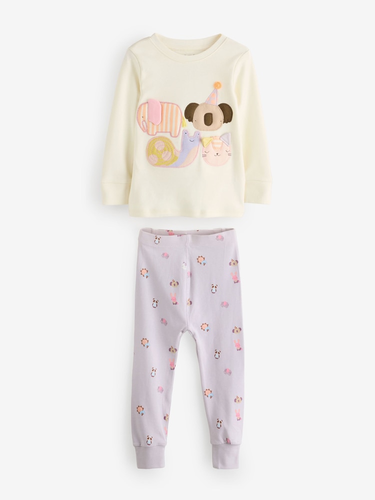 Pastel Character Long Sleeve Snuggle Pyjamas 3 Pack (9mths-16yrs) - Image 9 of 15