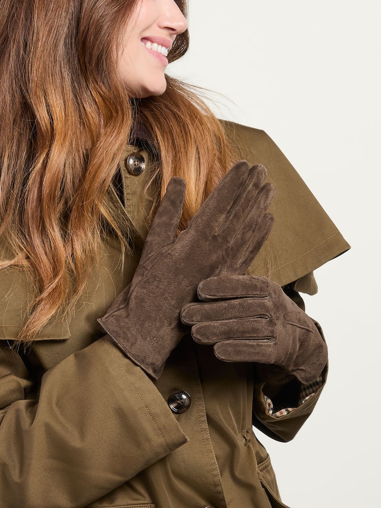 Brun - Totes Suede Gloves With Faux Fur Lining And Smartouch - Image 1 de 5 Brun - Totes Suede Gloves With Faux Fur Lining And Smartouch - Image 1 de 5
