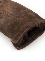 Brun - Totes Suede Gloves With Faux Fur Lining And Smartouch - Image 5 de 5
