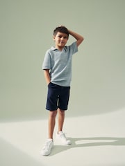 Blue Polo Short Sleeve Trophy Neck 100% Cotton Jumper (3-16yrs) - Image 2 of 4