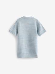 Blue Polo Short Sleeve Trophy Neck 100% Cotton Jumper (3-16yrs) - Image 3 of 4