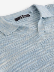 Blue Polo Short Sleeve Trophy Neck 100% Cotton Jumper (3-16yrs) - Image 4 of 4