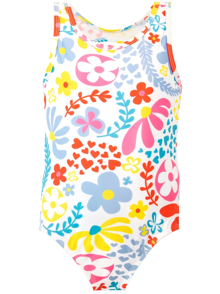 Harry Bear Grey Pattern Flower Swimsuit - Image 1 of 4