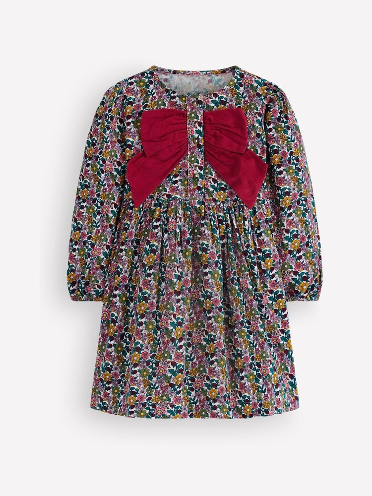 Boden Green Norah Button-through Bow Dress - Image 1 of 3 Boden Green Norah Button-through Bow Dress - Image 1 of 3
