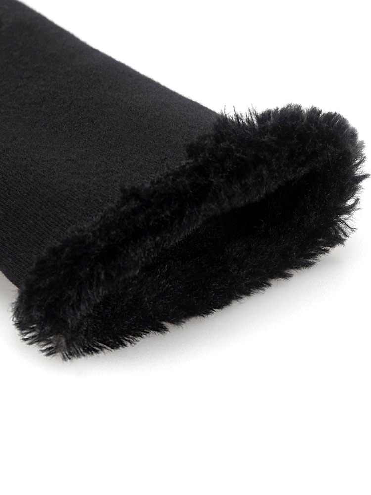 Totes Black Thermal Gloves with Faux Fur Trim and Smartouch - Image 5 of 5 Totes Black Thermal Gloves with Faux Fur Trim and Smartouch - Image 5 of 5