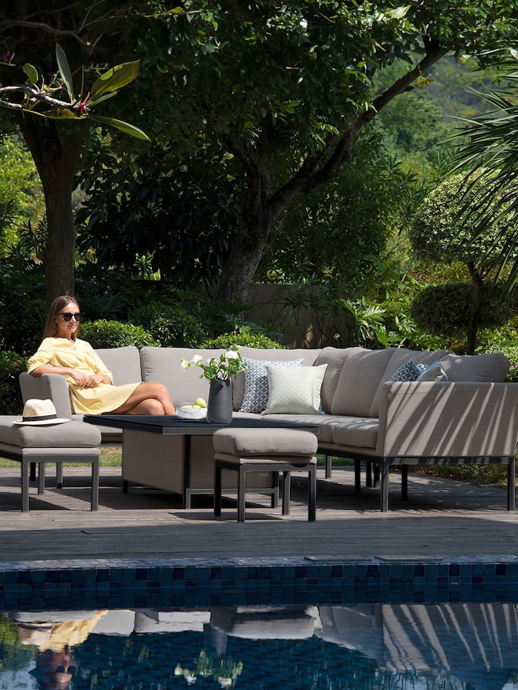 Maze Mink Brown Garden Pulse Corner Dining Set - Image 1 of 6