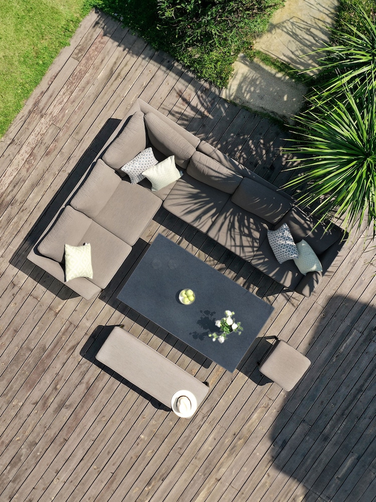 Maze Mink Brown Garden Pulse Corner Dining Set - Image 2 of 6